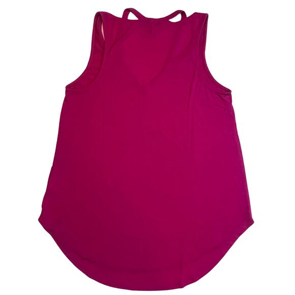 Express Tank Top Womens Medium Pink V Neck Athleisure Sporty Casual Gym Shirt - Picture 6 of 8
